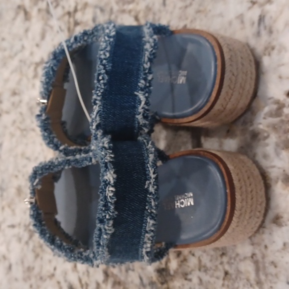 New Michael Michael Kors Berkley Espadrille Wedge Frayed Sandal  Women's 10 - Picture 14 of 16